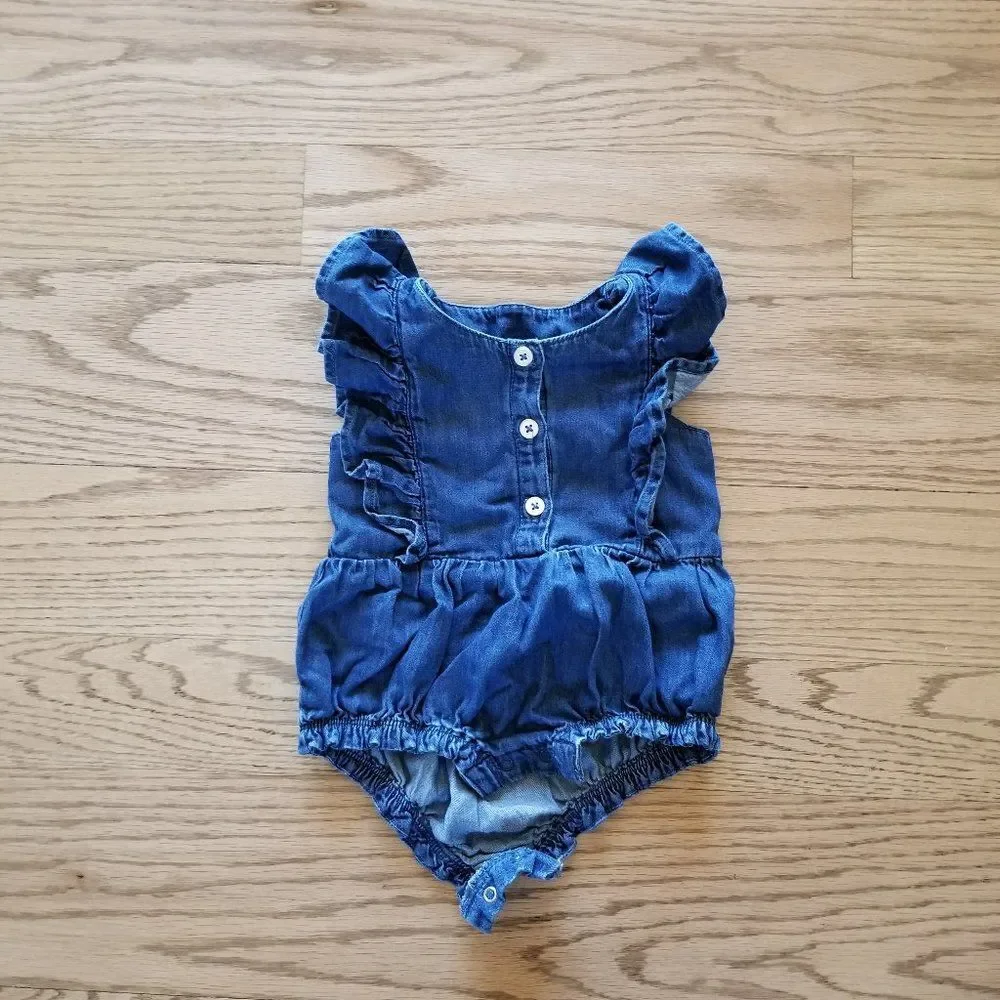 Cat & Jack 6-9M Summer Sleeveless Denim Bubble